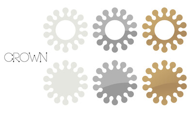 ミルククラウンなど、王冠をモチーフにしたグラフィック