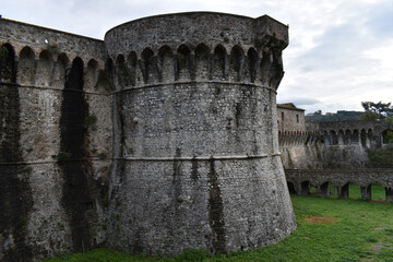 Fototapeta na wymiar Firmafede medieval fortress in Sarzana. Italy