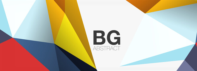 3d mosaic abstract backgrounds, low poly shape geometric design