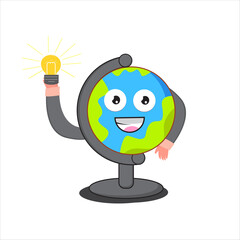 mascot globe finds ideas in flat design