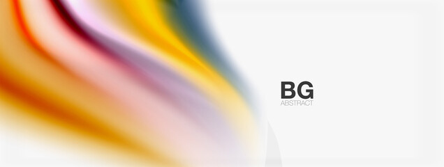 Abstract Background. Smooth flowing lines, blurred waves, rainbow color style stripes. Vector illustrations for covers, banners, flyers and posters and other