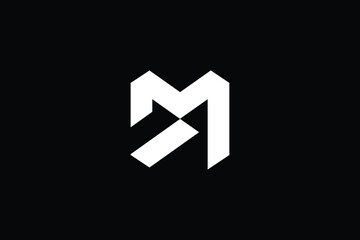 DM logo letter design on luxury background. MD logo monogram initials letter concept. DM icon logo design. MD elegant and Professional letter icon design on black background. M D DM MD