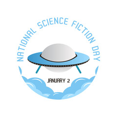 vector graphic of national science fiction day good for national science fiction day celebration. flat design. flyer design.flat illustration. © Jayadiudara