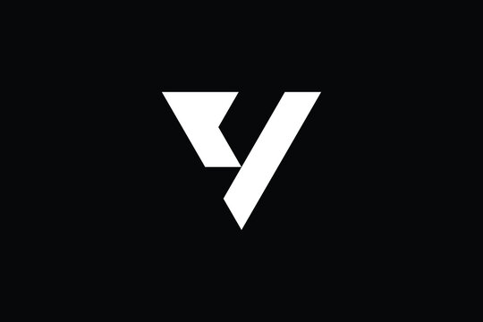 VY logo letter design on luxury background. YV logo monogram initials letter concept. VY icon logo design. YV elegant and Professional letter icon design on black background. V Y YV VY
