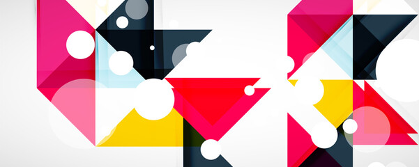 Set of vector triangle geometric backgrounds. Vector illustration for covers, banners, flyers and posters and other designs