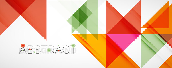 Set of vector triangle geometric backgrounds. Vector illustration for covers, banners, flyers and posters and other designs