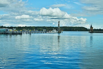 Germany-view of the port in town Constance on Lake Constance