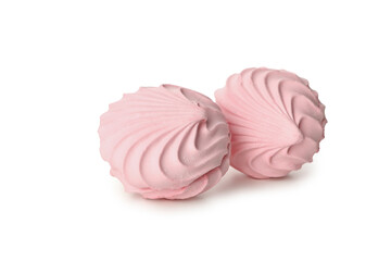 Delicious sweet marshmallow isolated on white background