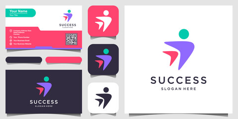 people success business logo design.