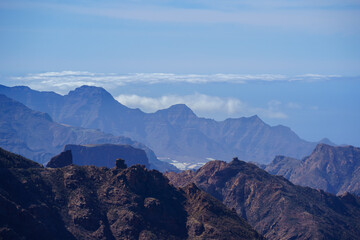 Mountain view over the clouds, Canaries, Spain