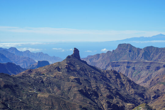 Mountain view over the clouds, Canaries, Spain