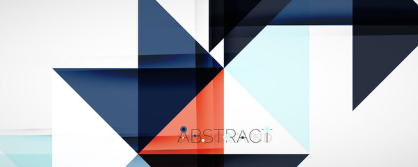 Geometric abstract background. Techno color triangle shapes. Vector illustration for covers, banners, flyers and posters and other designs