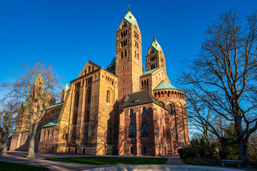 Fototapeta premium Cathedral in Speyer, Germany. The Imperial Cathedral Basilica of the Assumption