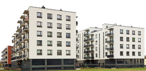 The new modern  unfinished standatd  mass production homes isolated