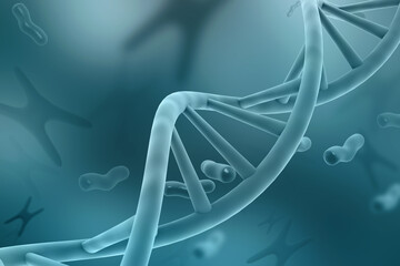 3d render of dna structure, abstract background
