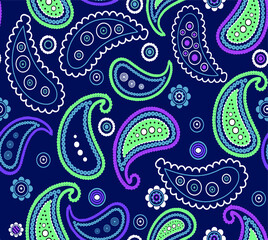 Paisley pattern for print colored style design seamless pattern