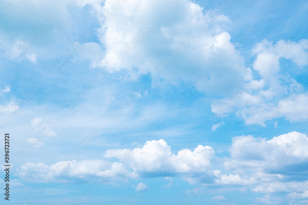 Wall mural beautiful blue sky clouds for background.