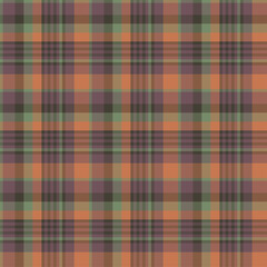 Plaid seamless pattern. Vector background of textile ornament. Flat fabric design.