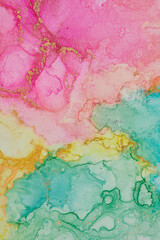 Alcohol ink art.Mixing liquid paints. Modern, abstract colorful background, wallpaper. Marble texture.Translucent colors