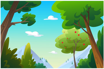 Fototapeta premium landscape forest daytime so beautiful.