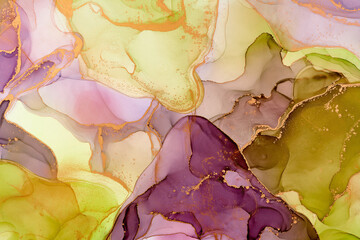 Alcohol ink art.Mixing liquid paints. Modern, abstract colorful background, wallpaper. Marble texture.Translucent colors