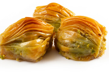 Turkish dessert baklava with pistachio