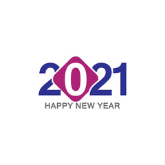 Happy New Year 2021 Celebration Design, Vector illustration template vector