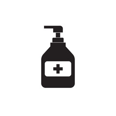 Disinfection. Hand sanitizer bottle icon, washing gel. Vector illustrationDisinfection. Hand sanitizer bottle icon, washing gel. Vector illustration	
