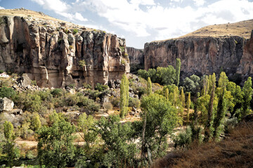 Ihlara is a valley of the Melendiz River in a rocky gorge in the Cappadocia region of Turkey.