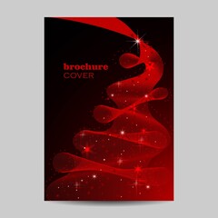 Modern brochure cover design with winter pattern - 396733940