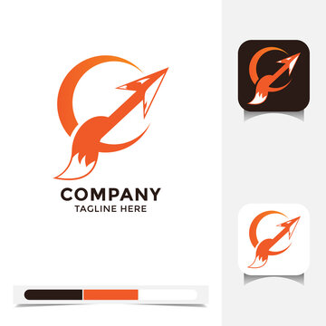 illustration design of fox arrow. Suitable for your project, business, company, etc.