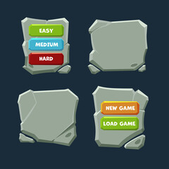 vector collection of  interface elements, text boxes and banners for your casual mobile game