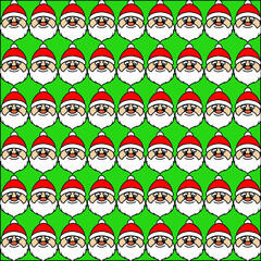 Vector seamless flat pattern with Merry Christmas and Happy New Year icons. Vector