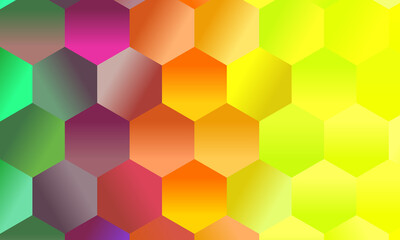 Yellow, green and red polygonal abstract background. Great illustration for your needs.