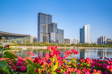 Scenery of Phoenix Lake Park, Nansha, Guangzhou, China