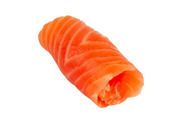 Salmon fish slice isolated on the white