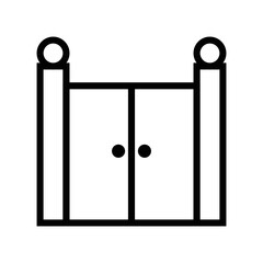 line icon balcon or fence Home Icon Vector Illustration