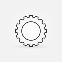 Vector Gear linear concept icon or logo element