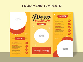 Pizza restaurant menu template