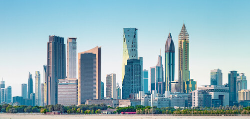 Dubai - modern city center skyline with luxury skyscrapers, United Arab Emirates