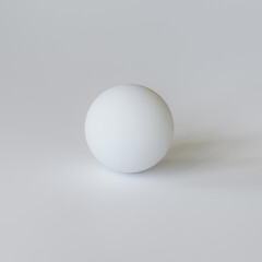 3d illustration of white sphere