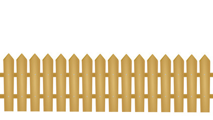 Obraz premium Wooden planks fence. vector illustration