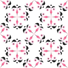 A creative composition consisting of graphic elements. Abstraction. Resource for printing on paper or fabric, seamless background.