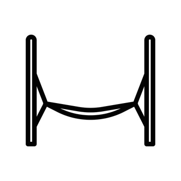 recommend clip art: Beach hammock icon. Beach hammock vector icon outline for web design, isolated on white background