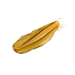 Oil paint stroke isolated on white background. 
