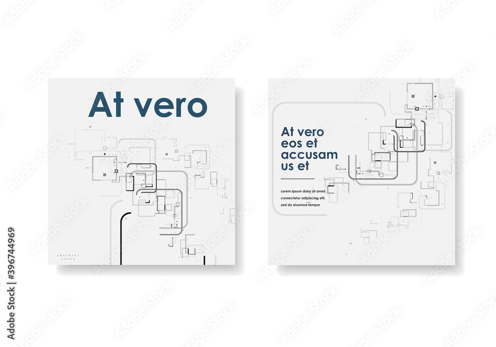 Aufkleber Modern leaflet template with abstract pattern. Brochure template for promotion design. Business advertising promotion