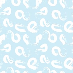 Sky Blue Brush Strokes Seamless Pattern Background