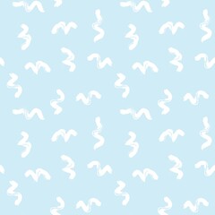 Fototapeta premium Sky Blue Brush Strokes Seamless Pattern Background
