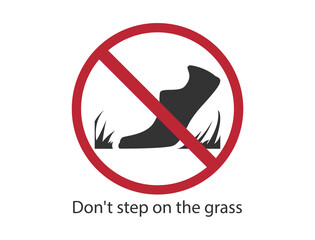 Do not step on grass and plants