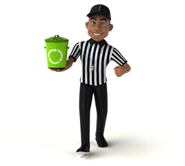 Fun 3D Illustration of an american Referee